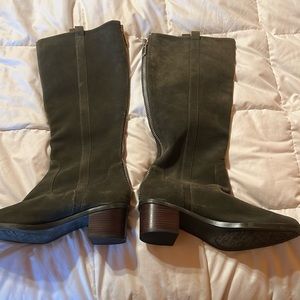 Super sexy to the knee Olive green Calvin Klein boots. Never worn.
